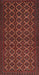 Machine Washable Traditional Saffron Red Rug, wshtr4004