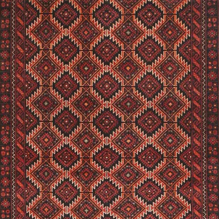 Machine Washable Traditional Saffron Red Rug, wshtr4004