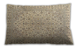 Traditional Classic Rectangular Dark Almond Brown Lumbar Throw Pillow, 13 inch by 19 inch, lbtr4005