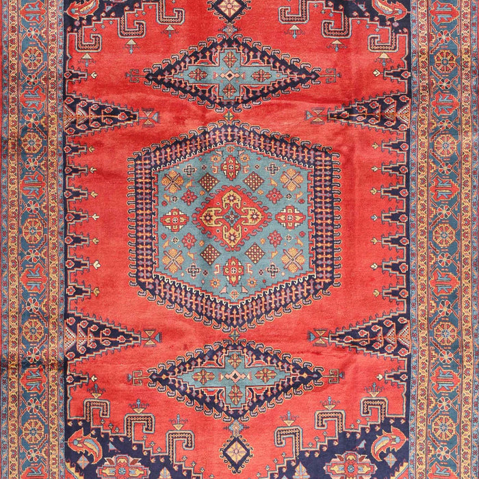 Machine Washable Traditional Rosy Pink Rug, wshtr4007