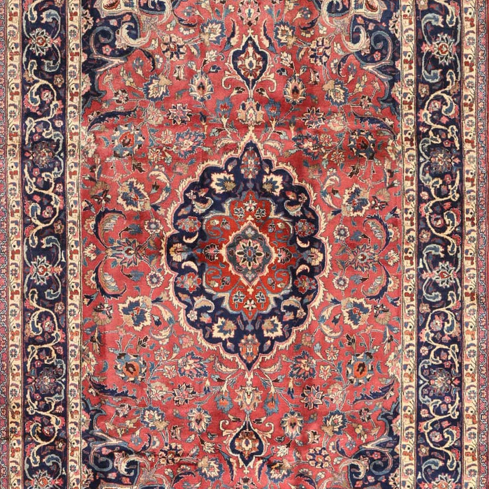 Traditional Brown Red Medallion Rug, tr4008
