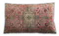 Traditional Classic Rectangular Rust Pink Lumbar Throw Pillow, 13 inch by 19 inch, lbtr4009