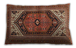 Traditional Classic Rectangular Saffron Red Lumbar Throw Pillow, 13 inch by 19 inch, lbtr400