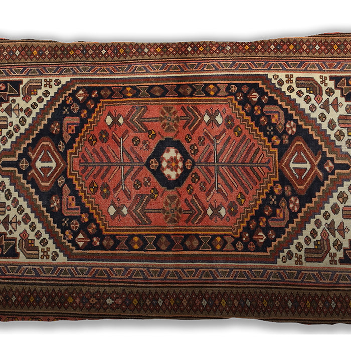 Traditional Classic Rectangular Saffron Red Lumbar Throw Pillow, 13 inch by 19 inch, lbtr400