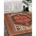 Traditional Saffron Red Persian Rug in Family Room, tr400