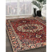 Machine Washable Traditional Saffron Red Rug in a Family Room, wshtr4010