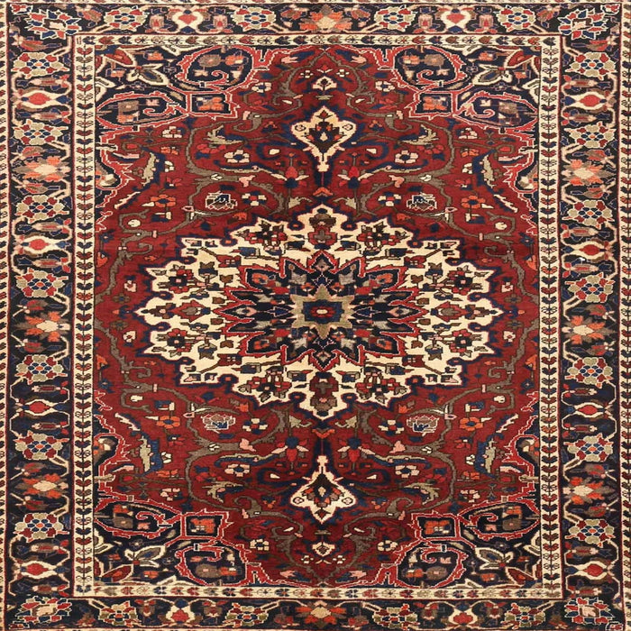 Round Machine Washable Traditional Saffron Red Rug, wshtr4010