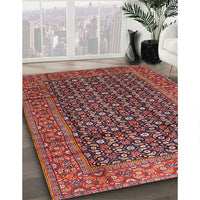 Traditional Orange Salmon Pink Persian Rug, tr4011