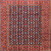 Square Traditional Orange Salmon Pink Persian Rug, tr4011