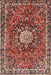 Traditional Orange Salmon Pink Medallion Rug, tr4012