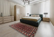 Traditional Deep Red Persian Rug in a Bedroom, tr4013