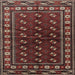 Square Traditional Deep Red Persian Rug, tr4013