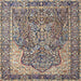 Square Traditional Tan Brown Persian Rug, tr4014