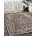 Traditional Tan Brown Persian Rug in Family Room, tr4014