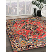 Traditional Orange Salmon Pink Persian Rug, tr4016