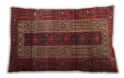 Traditional Classic Rectangular Rust Pink Lumbar Throw Pillow, 13 inch by 19 inch, lbtr4017