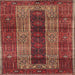 Square Traditional Rust Pink Persian Rug, tr4017