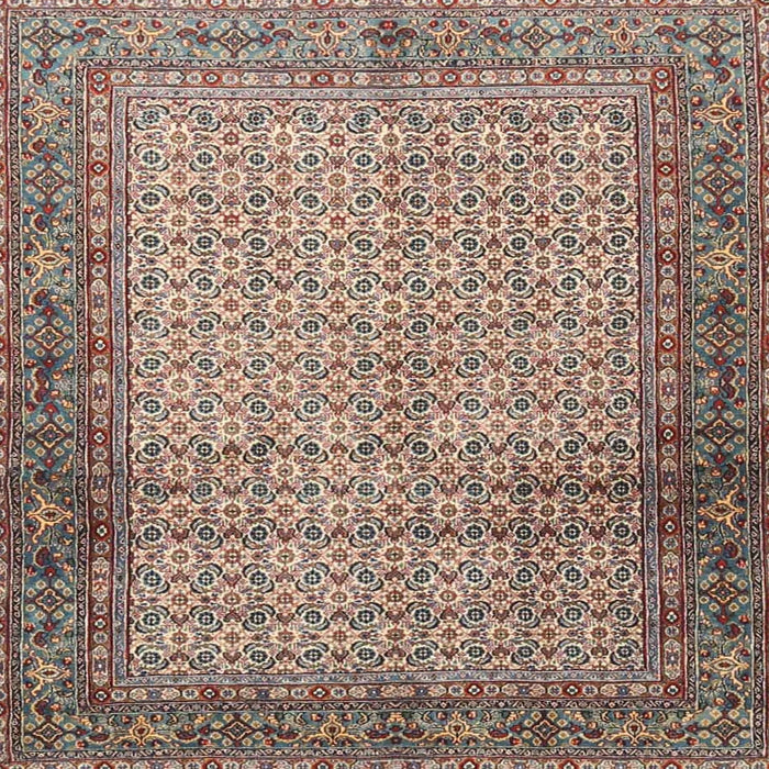 Round Machine Washable Traditional Light French Beige Brown Rug, wshtr4018