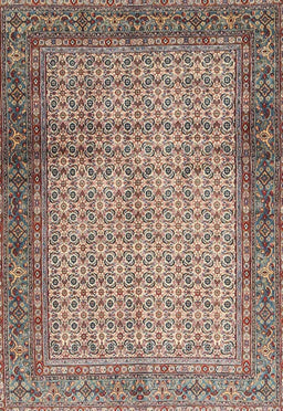 Machine Washable Traditional Light French Beige Brown Rug, wshtr4018
