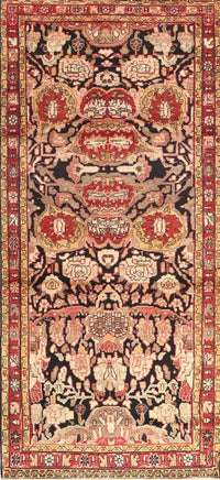 Machine Washable Traditional Sand Brown Rug, wshtr4019