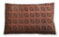 Traditional Classic Rectangular Brown Red Lumbar Throw Pillow, 13 inch by 19 inch, lbtr401