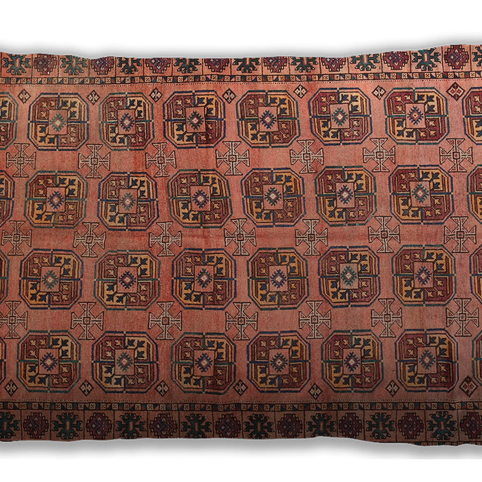 Traditional Classic Rectangular Brown Red Lumbar Throw Pillow, 13 inch by 19 inch, lbtr401