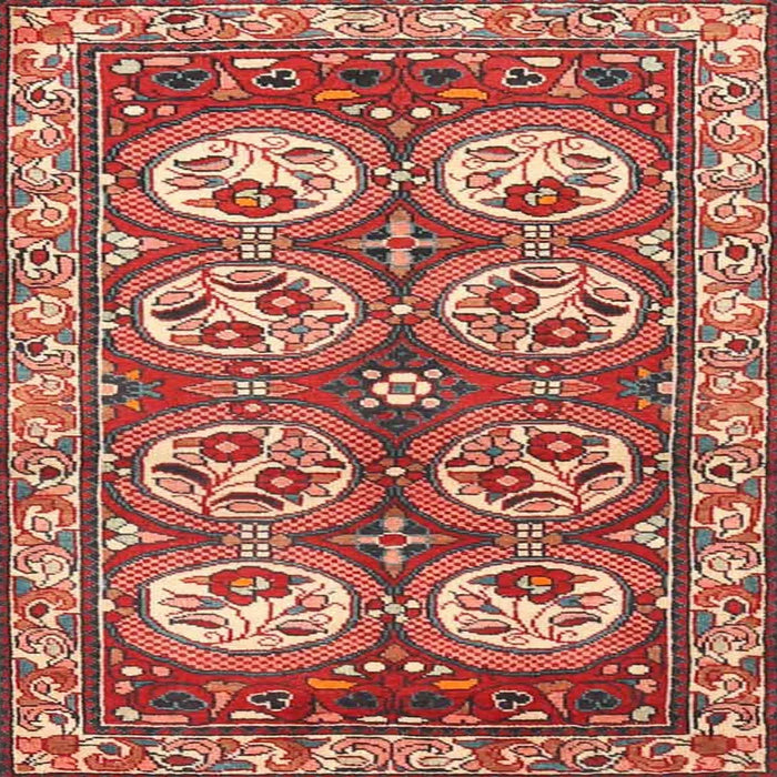 Square Traditional Tangerine Pink Persian Rug, tr4020