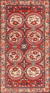 Machine Washable Traditional Tangerine Pink Rug, wshtr4020