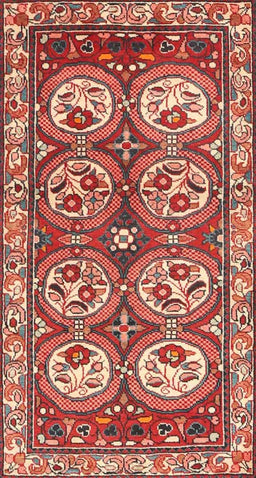 Machine Washable Traditional Tangerine Pink Rug, wshtr4020