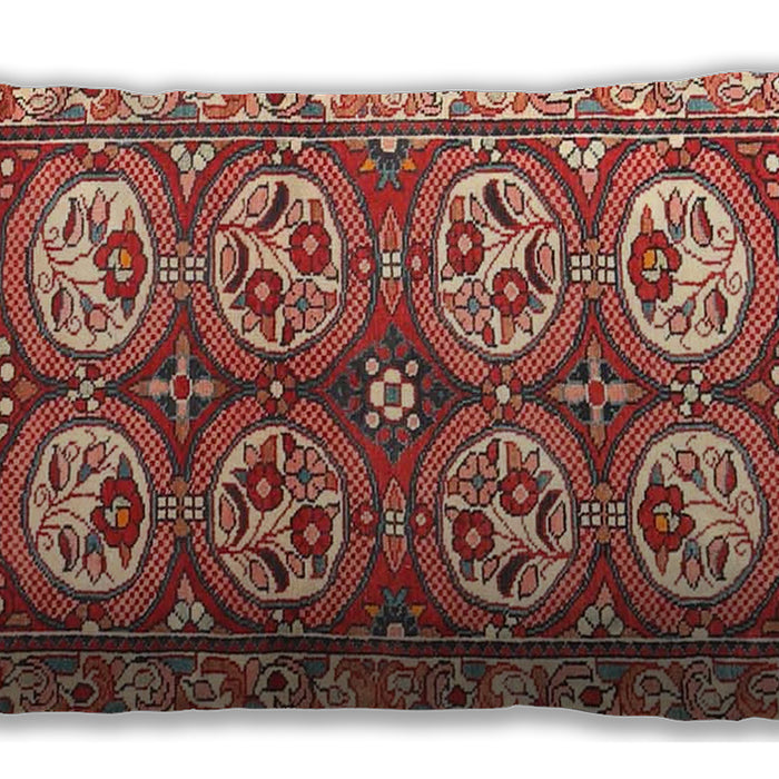 Traditional Classic Rectangular Tangerine Pink Lumbar Throw Pillow, 13 inch by 19 inch, lbtr4020