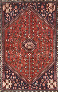 Machine Washable Traditional Rust Pink Rug, wshtr4022