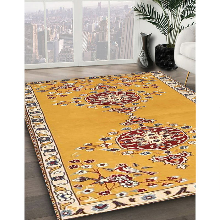 Traditional Red Persian Rug in Family Room, tr4023