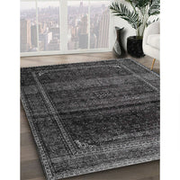 Traditional Charcoal Black Persian Rug, tr4025