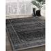 Traditional Charcoal Black Persian Rug in Family Room, tr4025