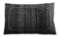 Traditional Classic Rectangular Charcoal Black Lumbar Throw Pillow, 13 inch by 19 inch, lbtr4025