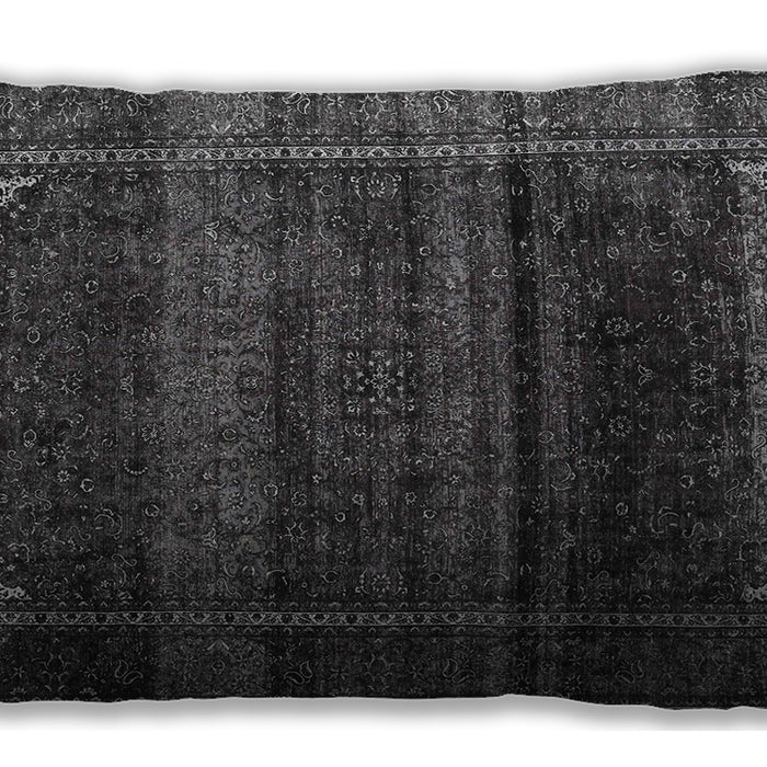 Traditional Classic Rectangular Charcoal Black Lumbar Throw Pillow, 13 inch by 19 inch, lbtr4025