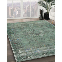 Traditional Dark Sea Green Persian Rug, tr4026