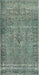 Machine Washable Traditional Dark Sea Green Rug, wshtr4026