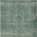 Square Traditional Dark Sea Green Persian Rug, tr4026