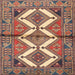 Square Traditional Brown Red Persian Rug, tr4028