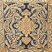 Square Traditional Coffee Brown Persian Rug, tr4029