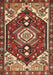 Machine Washable Traditional Tomato Red Rug, wshtr402