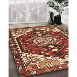 Traditional Red Persian Rug in Family Room, tr402