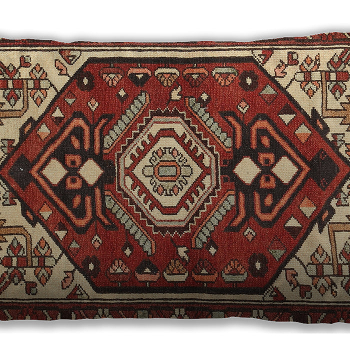Traditional Classic Rectangular Tomato Red Lumbar Throw Pillow, 13 inch by 19 inch, lbtr402