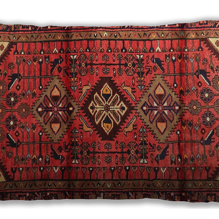 Traditional Classic Rectangular Tomato Red Lumbar Throw Pillow, 13 inch by 19 inch, lbtr4031