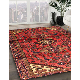 Traditional Red Persian Rug in Family Room, tr4031