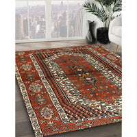 Traditional Saffron Red Persian Rug, tr4032