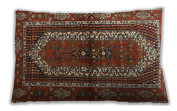 Traditional Classic Rectangular Saffron Red Lumbar Throw Pillow, 13 inch by 19 inch, lbtr4032