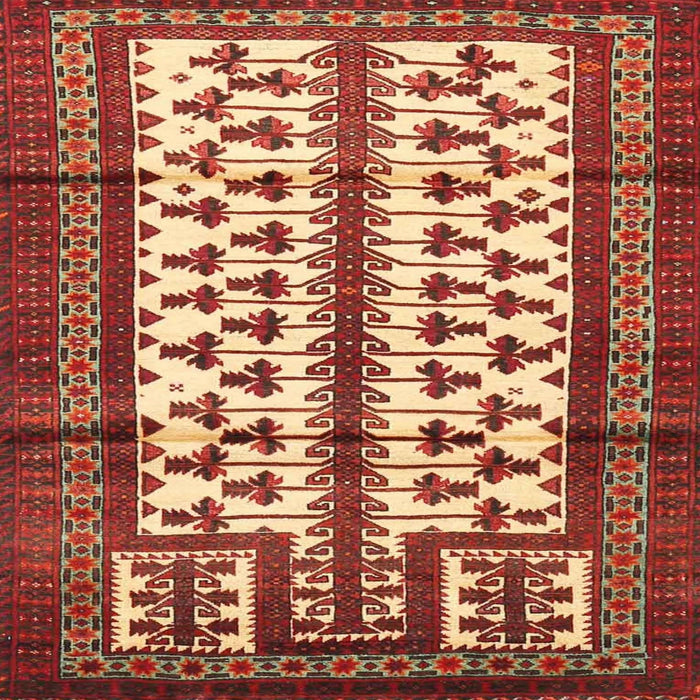 Square Traditional Sand Brown Persian Rug, tr4033