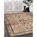 Traditional Sienna Brown Persian Rug in Family Room, tr4034